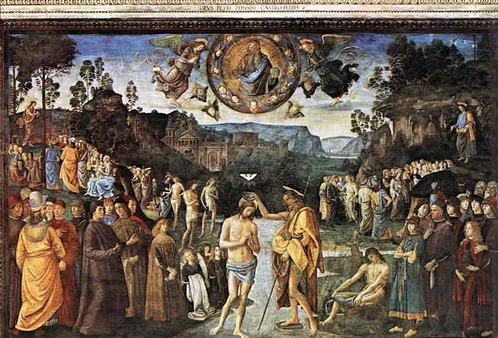 PERUGINO, Pietro Baptism of Christ china oil painting image